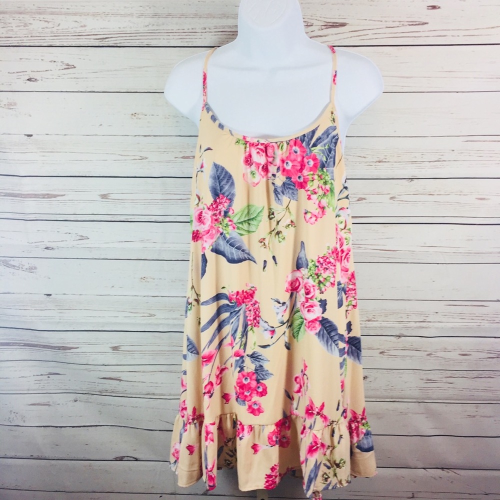 Spaghetti strap flower dress